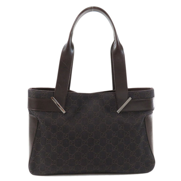 Gucci GG Tote Bag Canvas Leather - Picture 2 of 10